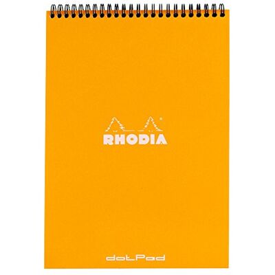 Rhodia 18503C spirálový blok DotPad A4 80 listů dot linkování oranžový Rhodia 18503C spirálový blok DotPad A4 80 listů dot linkování oranžový