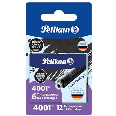 Pelikan Standardní inkoustové náplně 4001 brilantní černá, 12 kusů Standardní inkoustové náplně 4001 brilantní černá, 12 kusů Pelikan Standardní inkoustové náplně 4001 brilantní černá, 12 kusů Standardní inkoustové náplně 4001 brilantní černá, 12 kusů