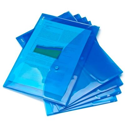Rapesco 0687 ECO Recyklované desky na dokumenty s patentkou, A4+, 5 kusů Světle transparentní modrá Rapesco 0687 ECO Recyklované desky na dokumenty s patentkou, A4+, 5 kusů Světle transparentní modrá