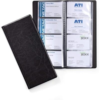 Durable Album na vizitky Visifix na 192 karet, 1 kus, černé, 240201 Kniha vizitek s 24 pouzdry, boční přístup, formát 115 x 242 mm, elegantní vzhled kůže, stabilní Durable Album na vizitky Visifix na 192 karet, 1 kus, černé, 240201 Kniha vizitek s 24 pouzdry, boční přístup, formát 115 x 242 mm, elegantní vzhled kůže, stabilní