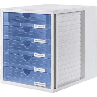 HAN 1450 box se zásuvkami, systémový box, formát A4 a větší, 5 uzavřených zásuvek HAN 1450 box se zásuvkami, systémový box, formát A4 a větší, 5 uzavřených zásuvek
