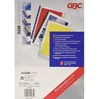 GBC HiClear Abdeckfolien (180 Micron, A4 Klar) 25 Stück GBC HiClear Abdeckfolien (180 Micron, A4 Klar) 25 Stück