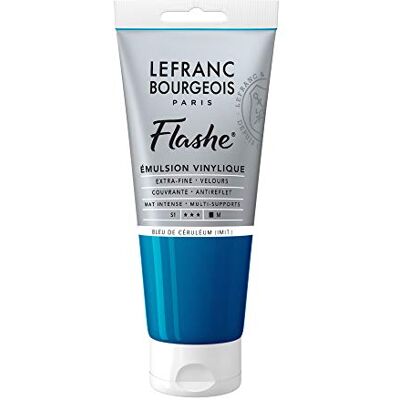Lefranc Bourgeois 300495 Flashe akrylová barva & vinylová barva, vysoce pigmentovaná, elastická, stálá na světle, odolná proti stárnutí, matná, pro vnitřní i venkovní použití, 80 ml tuba – modrá barva Lefranc Bourgeois 300495 Flashe akrylová barva & vinylová barva, vysoce pigmentovaná, elastická, stálá na světle, odolná proti stárnutí, matná, pro vnitřní i venkovní použití, 80 ml tuba – modrá barva
