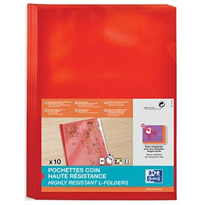 Oxford Elba 100206723 Sichthllen, transparent, DIN A4, aus PVC, rot Oxford Elba 100206723 Sichthllen, transparent, DIN A4, aus PVC, rot