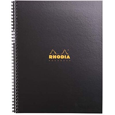 Rhodia 191301C spirálový blok ctive A4 80 listů čtverečkovaný černý Rhodia 191301C spirálový blok ctive A4 80 listů čtverečkovaný černý