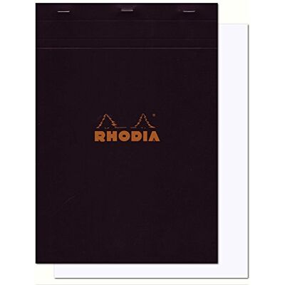Rhodia 180009C – zápisník / poznámkový blok sešitý č. 18 DIN A4 21 x 29,7 cm, 80 listů prázdných 80 g, oddělitelné a mikroperforované, s kartonovým hřbetem, ideální pro poznámky, 1 kus Rhodia 180009C – zápisník / poznámkový blok sešitý č. 18 DIN A4 21 x 29,7 cm, 80 listů prázdných 80 g, oddělitelné a mikroperforované, s kartonovým hřbetem, ideální pro poznámky, 1 kus