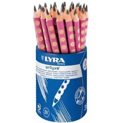 LYRA Groove grafitové tužky růžové lakované kulatá dóza plast 36 ks LYRA Groove grafitové tužky růžové lakované kulatá dóza plast 36 ks