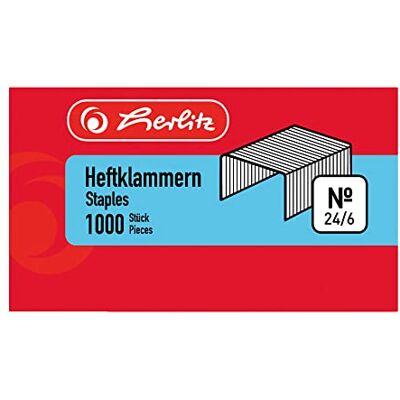 Herlitz Sešívací sponky 24/6 2 x 1000 kusů BLK (svorky, velké) Herlitz Sešívací sponky 24/6 2 x 1000 kusů BLK (svorky, velké)
