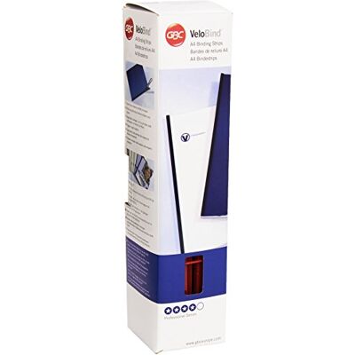 GBC VeloBind Bindestrips, 45mm, 25 Stück, A4, rot GBC VeloBind Bindestrips, 45mm, 25 Stück, A4, rot