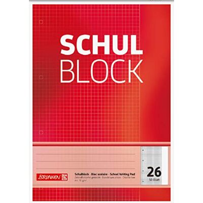 BRUNNEN 1052526 školní blok / poznámkový blok (A4, 50 listů, čtverečkovaný, s okrajem, linkování 26, děrovaný, lepený hlavou, 70 g/m²) BRUNNEN 1052526 školní blok / poznámkový blok (A4, 50 listů, čtverečkovaný, s okrajem, linkování 26, děrovaný, lepený hlavou, 70 g/m²)