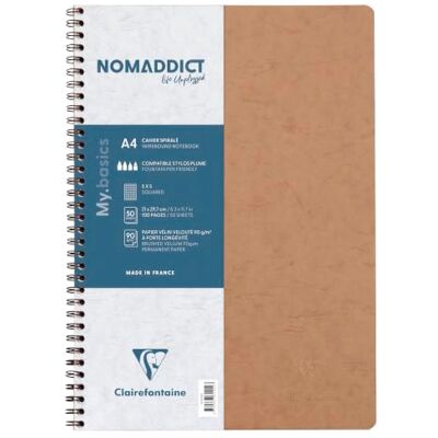 Clairefontaine 781422C spirálový sešit (DIN A4, 21 x 29,7 cm, Age Bag čtverečkovaný, 50 listů) 1 kus hnědý Clairefontaine 781422C spirálový sešit (DIN A4, 21 x 29,7 cm, Age Bag čtverečkovaný, 50 listů) 1 kus hnědý