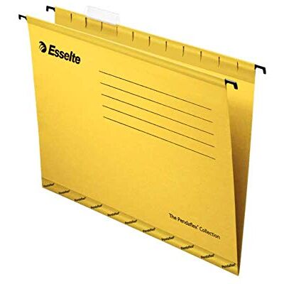 Esselte závěsné soubory Pendaflex, formát Foolscap, 360 × 240 mm, 25 kusů, žlutá Esselte závěsné soubory Pendaflex, formát Foolscap, 360 × 240 mm, 25 kusů, žlutá
