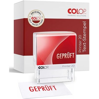 COLOP Textové razítko Printer 20 kontrolováno, červený otisk připravený k okamžitému použití, až 5000 otisků COLOP Textové razítko Printer 20 kontrolováno, červený otisk připravený k okamžitému použití, až 5000 otisků