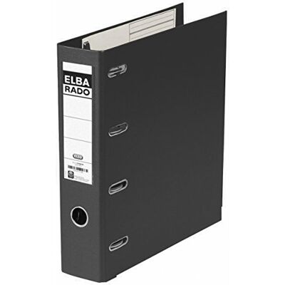 Elba Dvojitý pořadač A4, rado plast, 2 x A5 na šířku, 7,5 cm široký, černý Elba Dvojitý pořadač A4, rado plast, 2 x A5 na šířku, 7,5 cm široký, černý
