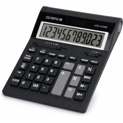 Olympia Kapesní kalkulačka LCD-612SD, černá, 12místný displej, stolní kalkulačka s tlačítkovým panelem Olympia Kapesní kalkulačka LCD-612SD, černá, 12místný displej, stolní kalkulačka s tlačítkovým panelem