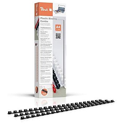 Peach Plastový vázací hřbet A4-6 mm 25 listů 100 kusů černý PB406-02 Peach Plastový vázací hřbet A4-6 mm 25 listů 100 kusů černý PB406-02