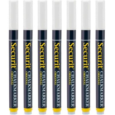 Securit Křídový popisovač, 1-2 mm, 7 kusů, bílý Securit Křídový popisovač, 1-2 mm, 7 kusů, bílý