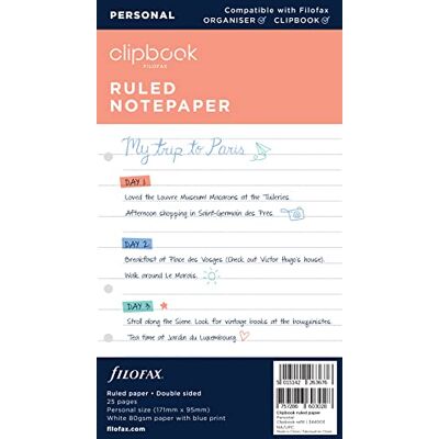 Filofax 344003 termínový plánovač, osobní papír linkovaný Filofax 344003 termínový plánovač, osobní papír linkovaný