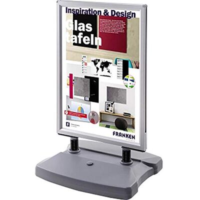 Franken Plakatständer Kundenstopper A1 mit Klapprahmentechnik, freistehend, doppelseitig, Aluminiumrahmen, Tank-Fuß, BS1304 Franken Plakatständer Kundenstopper A1 mit Klapprahmentechnik, freistehend, doppelseitig, Aluminiumrahmen, Tank-Fuß, BS1304