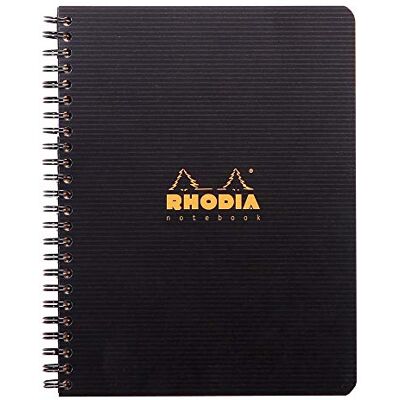 Rhodia 119911C spirálový blok Notebook A5 80 listů linkovaný s okrajem černý Rhodia 119911C spirálový blok Notebook A5 80 listů linkovaný s okrajem černý