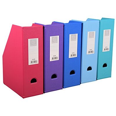 Exacompta 90180E pořadač DIN A4 šířka 10 cm z pevného kartonu s PVC potahem a nalepeným štítkem na hřbetu a otvorem pro uchování časopisů katalogů 1 kus náhodné barvy Exacompta 90180E pořadač DIN A4 šířka 10 cm z pevného kartonu s PVC potahem a nalepeným štítkem na hřbetu a otvorem pro uchování časopisů katalogů 1 kus náhodné barvy