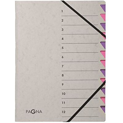 Pagna 44312-10 pořadač 12 přihrádek Easy Grey 1-12 lila Pagna 44312-10 pořadač 12 přihrádek Easy Grey 1-12 lila