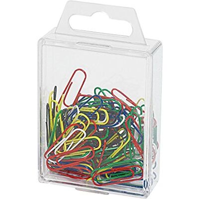 Wedo 901244299 kancelářské sponky (kov, 27 mm, s potahem z umělé hmoty) 100 kusů, barevně tříděné Wedo 901244299 kancelářské sponky (kov, 27 mm, s potahem z umělé hmoty) 100 kusů, barevně tříděné