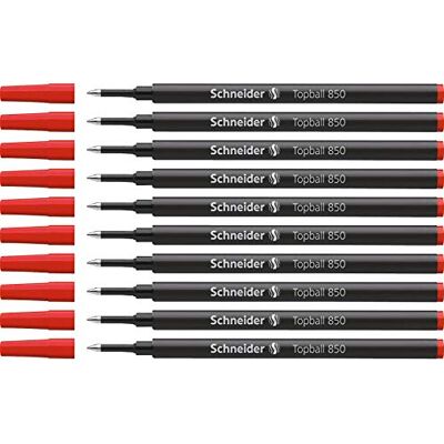 Schneider Topball 850 kuličkové pero náplň (evropský formát, tloušťka linky 0,5 mm) balení 10 ks červené Schneider Topball 850 kuličkové pero náplň (evropský formát, tloušťka linky 0,5 mm) balení 10 ks červené