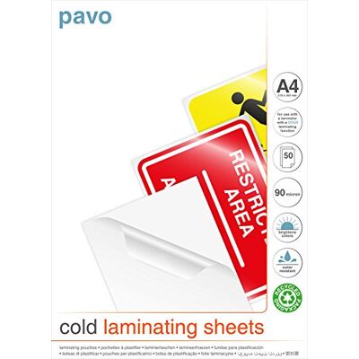 Pavo Prémiové samolepicí fólie s vysokým leskem: Laminovací fólie za studena, velikost: 310 x 422 mm, použitelné za studena a bez stroje 50 kusů, 8001088 Pavo Prémiové samolepicí fólie s vysokým leskem: Laminovací fólie za studena, velikost: 310 x 422 mm, použitelné za studena a bez stroje 50 kusů, 8001088