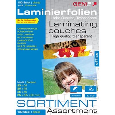 GENIE Balení s laminovací fólií (roztříděno) 100 kusů GENIE Balení s laminovací fólií (roztříděno) 100 kusů