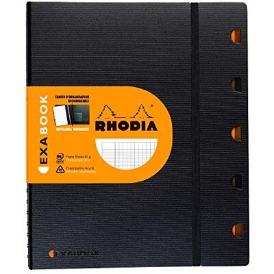 Rhodia 132151C spirálový blok Exabook A4+ 80 listů Seyes linkování černá Rhodia 132151C spirálový blok Exabook A4+ 80 listů Seyes linkování černá