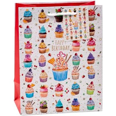 TSI Dárkové sáčky MUFFINS/CUPCAKE, velikost: Střední (V x Š x H 23 x 18 x 10 cm), balení po 3 kusech, zboží č. 84014-2 TSI Dárkové sáčky MUFFINS/CUPCAKE, velikost: Střední (V x Š x H 23 x 18 x 10 cm), balení po 3 kusech, zboží č. 84014-2