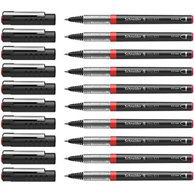 Schneider 8232 Xtra 823 kuličkové pero (kužel z ušlechtilé oceli, 0,3 mm) balení 10 ks červené Schneider 8232 Xtra 823 kuličkové pero (kužel z ušlechtilé oceli, 0,3 mm) balení 10 ks červené