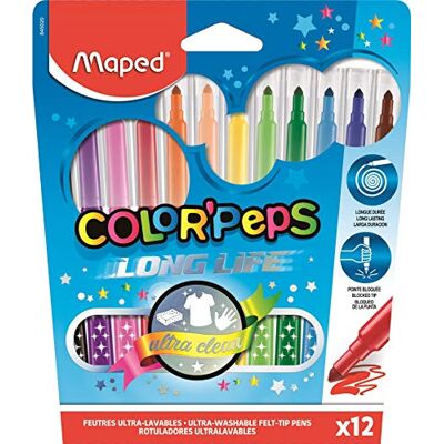 Maped M845020 Faser Color Peps 12 Stück Kartonetui Maped M845020 Faser Color Peps 12 Stück Kartonetui