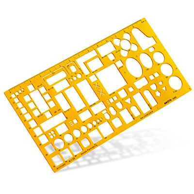Aristo AR5063 Architekt nábytková šablona (1:50, zobrazení plánů zařízení, výstupků na tuši, tvarově stabilní PET plast) oranžovo-transparentní Aristo AR5063 Architekt nábytková šablona (1:50, zobrazení plánů zařízení, výstupků na tuši, tvarově stabilní PET plast) oranžovo-transparentní