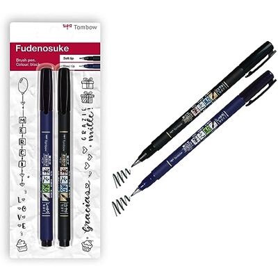 Tombow WS-BHS-2P Brush Pen Fudenosuke vždy 1x s tvrdou a měkkou špičkou Tombow WS-BHS-2P Brush Pen Fudenosuke vždy 1x s tvrdou a měkkou špičkou