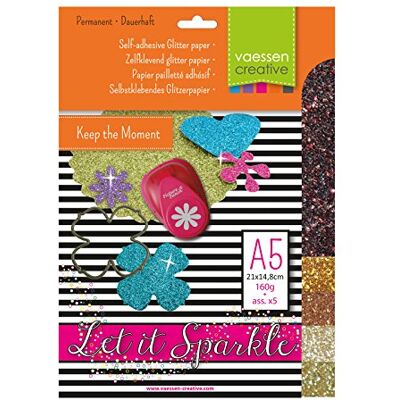 Creative 5x samolepicí třpytivý papír 160 g A5 Sortiment 2, papír/karton, třídění, 21 x 15 x 0,5 cm Creative 5x samolepicí třpytivý papír 160 g A5 Sortiment 2, papír/karton, třídění, 21 x 15 x 0,5 cm