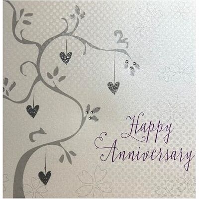 White Cotton Cards BD22 Glückwunschkarte zum Jahrestag, englischsprachige Aufschrift White Cotton Cards BD22 Glückwunschkarte zum Jahrestag, englischsprachige Aufschrift