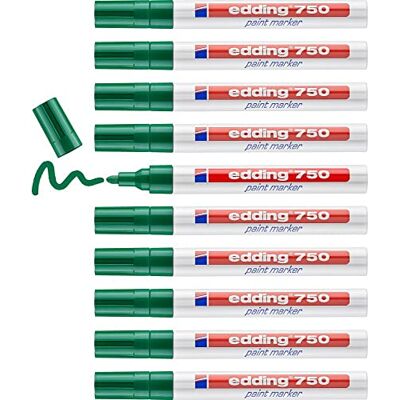 edding 750 lakový popisovač – zelený – 10 tužek – kulatý hrot 2–4 mm – laková tužka pro značení a popisování kovu, skla, kamene nebo plastu – žáruvzdorná, permanentní, odolná proti rozmazání edding 750 lakový popisovač – zelený – 10 tužek – kulatý hrot 2–4 mm – laková tužka pro značení a popisování kovu, skla, kamene nebo plastu – žáruvzdorná, permanentní, odolná proti rozmazání