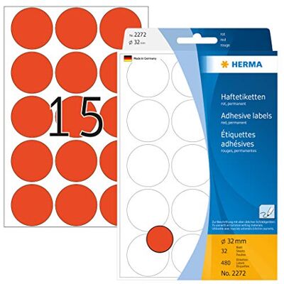 Herma 32mm Kulaté papírové štítky - Označování a zvýraznění Herma 32mm Kulaté papírové štítky - Označování a zvýraznění