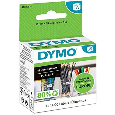Dymo Originální víceúčelové etikety LabelWriter (malé) 13 mm x 25 mm role s 1 000 snadno odstranitelnými etiketami samolepicí pro tiskárny etiket a popisovací zařízení LabelWriter Dymo Originální víceúčelové etikety LabelWriter (malé) 13 mm x 25 mm role s 1 000 snadno odstranitelnými etiketami samolepicí pro tiskárny etiket a popisovací zařízení LabelWriter