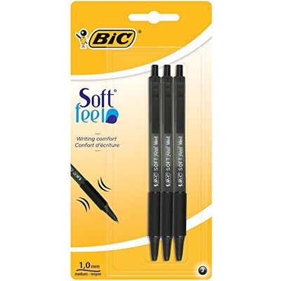 BIC Propisovací pero Soft Feel (0,32 mm) Blister à 3 kusy, černé BIC Propisovací pero Soft Feel (0,32 mm) Blister à 3 kusy, černé