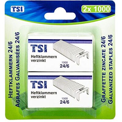 TSI Heftklammern 24/6, 2x 1000er Packung, Art.Nr. 49028 TSI Heftklammern 24/6, 2x 1000er Packung, Art.Nr. 49028