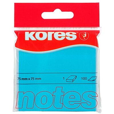 Kores N47078 Haftnotizen Notes, 75 x 75 mm, 100 Blatt, blau Kores N47078 Haftnotizen Notes, 75 x 75 mm, 100 Blatt, blau