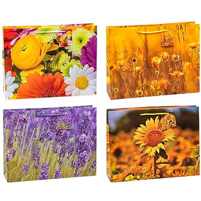 TSI Dárkové sáčky BLUMEN-MIX, balení 12 kusů, velikost: Shopper (V x Š x H 29 x 38 x 10 cm), č. 84413 TSI Dárkové sáčky BLUMEN-MIX, balení 12 kusů, velikost: Shopper (V x Š x H 29 x 38 x 10 cm), č. 84413