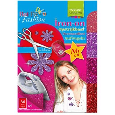 Creative 23445-003 Hot-Fix Glitter-Transferfolie, Plastic, Mehrfarbig, 14.8 x 10.5 x 0.1 cm Creative 23445-003 Hot-Fix Glitter-Transferfolie, Plastic, Mehrfarbig, 14.8 x 10.5 x 0.1 cm