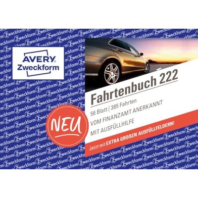 Avery 222 kniha jízd pro osobní automobil (A6 napříč, 40 listů) bílá (český jazyk nelze zaručit). 1 kus Avery 222 kniha jízd pro osobní automobil (A6 napříč, 40 listů) bílá (český jazyk nelze zaručit). 1 kus