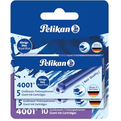 Pelikan Velkokapacitní inkoustové náplně 4001 inkoust královská modrá, 10 kusů Velkokapacitní inkoustové náplně 4001 inkoust královská modrá, 10 kusů Pelikan Velkokapacitní inkoustové náplně 4001 inkoust královská modrá, 10 kusů Velkokapacitní inkoustové náplně 4001 inkoust královská modrá, 10 kusů