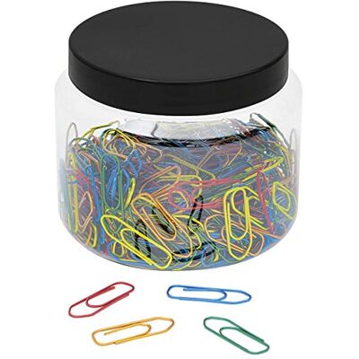 Wedo 90115040069 kancelářské svorky kovové 26 mm, 400 kusů metalických v praktické dóze, různé barvy Wedo 90115040069 kancelářské svorky kovové 26 mm, 400 kusů metalických v praktické dóze, různé barvy