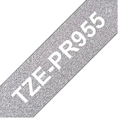 Brother TZePR955 Original TZE-Schriftband auf Premium-Silber 24 mm breit, 8 m lang, laminiert weiß, TZe-PR955 Brother TZePR955 Original TZE-Schriftband auf Premium-Silber 24 mm breit, 8 m lang, laminiert weiß, TZe-PR955